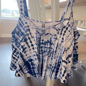 Torrid Blue Swim Top 2X